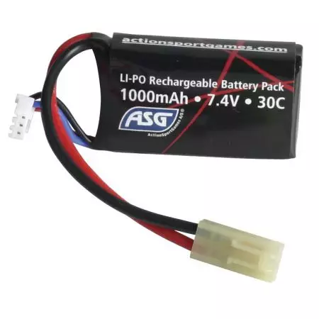 Batterie Compacte LI-PO (LiPO) 7.4v - 1000mAh - 30c - ASG 17462