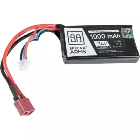 Batterie LI-PO AN/PEQ 7.4v - 1000mAh - 30/60C - T-Dean - Specna Arms