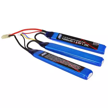 Batterie LiFe 9.9v - 1400mAh - 20c - 3 Sticks - ASG