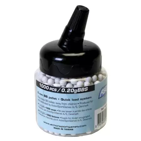Biberon 1000 Billes 0.20g ASG - Blanches