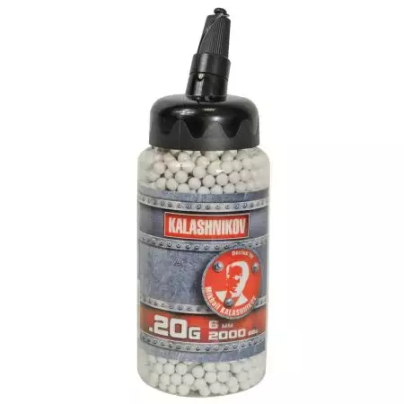 Biberon 2000 Billes (BBs) Blanches 0.20g Kalashnikov