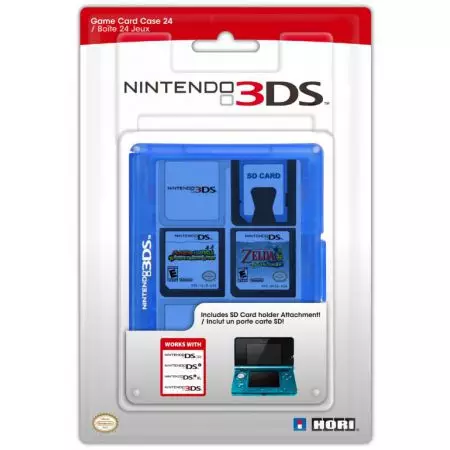 Boitier De Rangement 24 Jeux Bleu 3DS Officiel Nintendo Hori - 3DS-021U