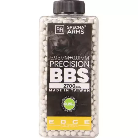 Bouteille 2700 Billes 0.25g Edge Ultra Specna Arms - Blanches