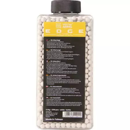 Bouteille 2700 Billes 0.25g Edge Ultra Specna Arms - Blanches