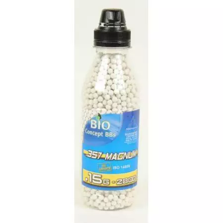 Bouteille 2800 Billes 0.15g Bio  357 Magnum - Blanches