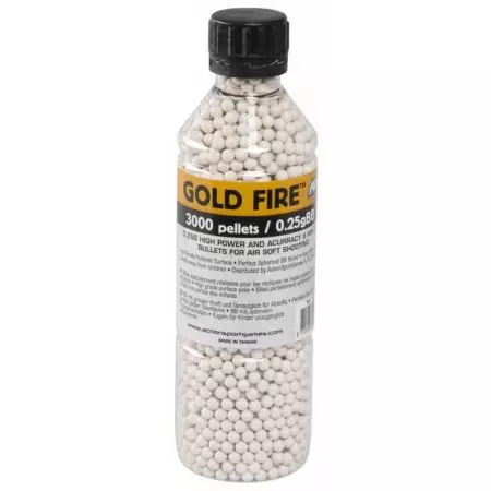 Bouteille 3000 0.25g Billes Gold Fire - Blanches