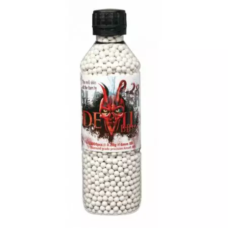 Bouteille 3000  Billes 0.28g Blaster Devil - Blanches