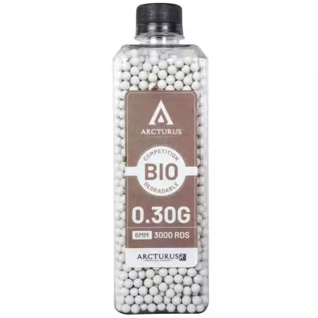 Bouteille 3000 Billes 0.30g Match Grade Bio Arcturus - Blanches