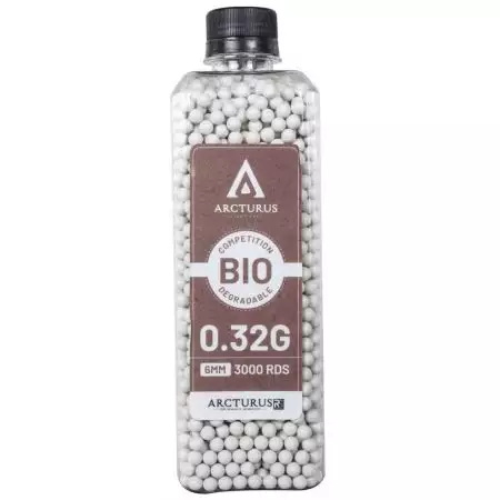 Bouteille 3000 Billes 0.32g Match Grade Bio Arcturus - Blanches