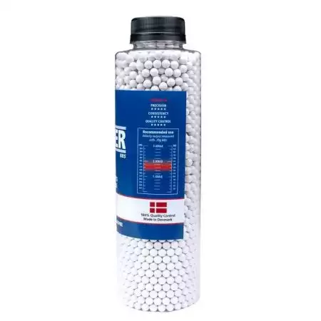 Bouteille 3300 Billes 0.30g Alpha Blaster ASG - Blanches