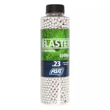 Bouteille 3300 billes (BBS) 0.23g Blaster ASG - Blanches