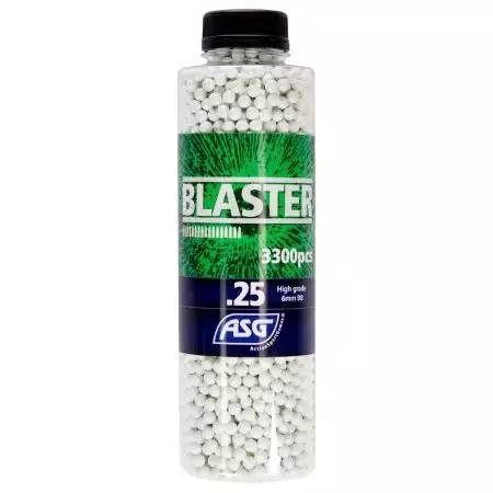 Bouteille 3300 Billes (BBs) 0.25g Blaster ASG - Blanches