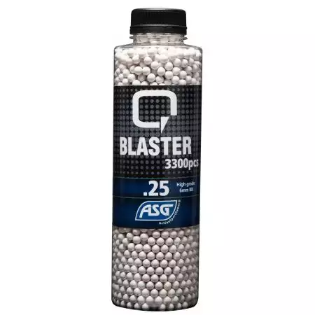 Bouteille 3300 Billes (BBs) 0.25g Q-Blaster ASG - Blanches