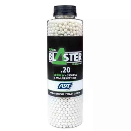 Bouteille 3300 Billes Tra&ccedil;antes 0.20g Alpha Blaster ASG - Vertes