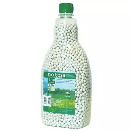 Bouteille 5700 Billes (BBs) Bio 0.24g  Biod&eacute;gradables - Blanches
