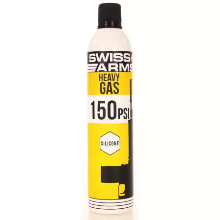 Bouteille Gaz Airsoft 150 PSI Silicone Swiss Arms 600ml - Jaune