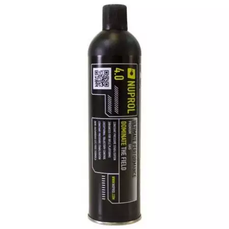 Bouteille GAZ Airsoft Premium 4.0 Nuprol 420 ml - Noir