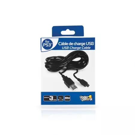 Câble USB vers Mini USB Pour Console & Manette PS3 PSP (3m) - 1408