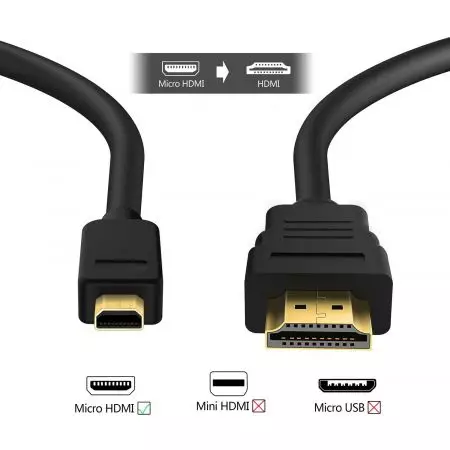 Cable Hdmi To Micro Hdmi 2m (typ D) Reekin