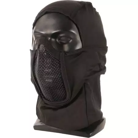 Cagoule Cobra Avec Masque Grillage Stalker Swiss Arms - Noir
