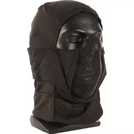 Cagoule Cobra Avec Masque Grillage Stalker Swiss Arms - Noir
