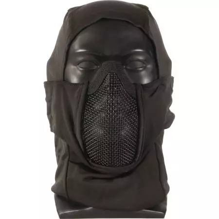 Cagoule Cobra Avec Masque Grillage Stalker Swiss Arms - Noir