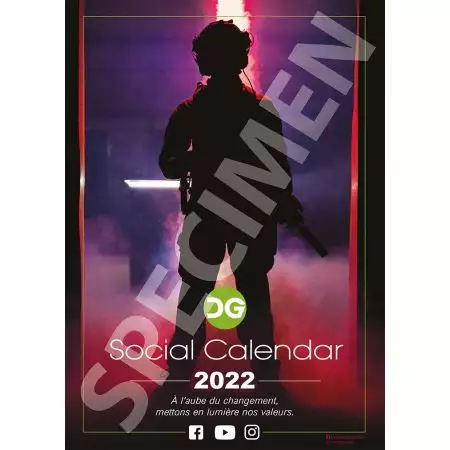 Calendrier Social Calendar 2022 Destockage-Games.com - Format Vertical