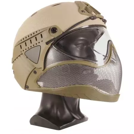 Casque WARQ Raptor Protection int&eacute;grale &ndash; Tan