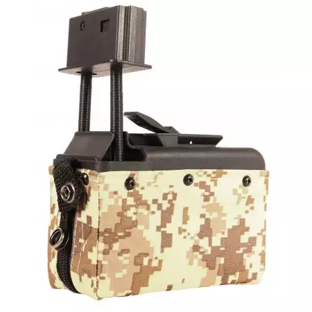 Chargeur AEG 1500 Billes Mini Ammo Box pour M249 - Digital Desert