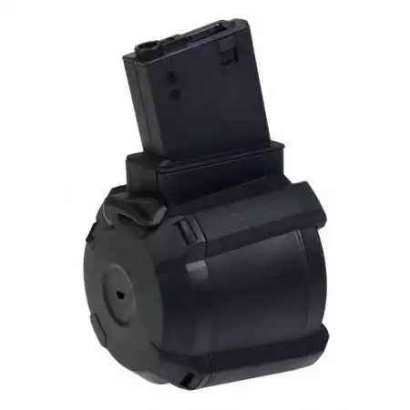 Chargeur AEG Drum 1000 billes pour M4 Saigo Defense - Noir
