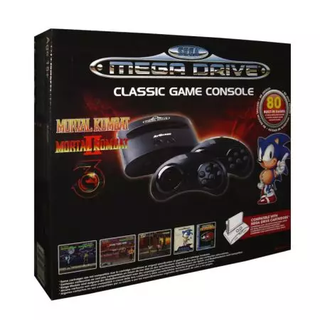 Console Sega Megadrive MD Edition Mortal Kombat + 80 Jeux + 2 Manettes Sans Fil - CMD3870