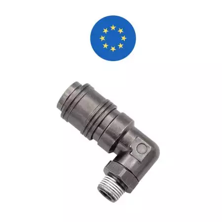 Coupleur Coudé Rotatif 360° - 1/8 NTP Mâle vers EU - 6mm - Balystik