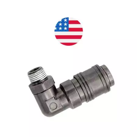 Coupleur Coudé Rotatif 360° - 1/8 NTP Mâle vers US - 6mm - Balystik