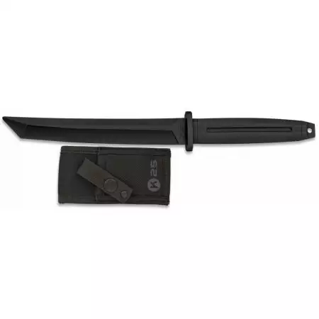 Couteau Tanto Samurai Factice Entrainement Caoutchouc K25 - Noir