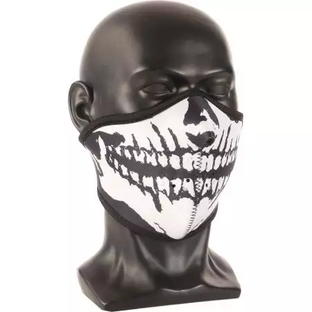 Demi Masque Protection Neoprene Bas Visage T&ecirc;te De Mort - Dmoniac