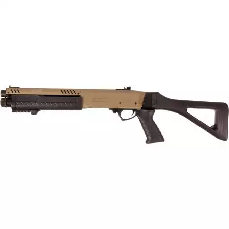 Fusil à Pompe FABARM STF 12 Compact Initial Gaz BO Manufacuture - Bi-ton Tan