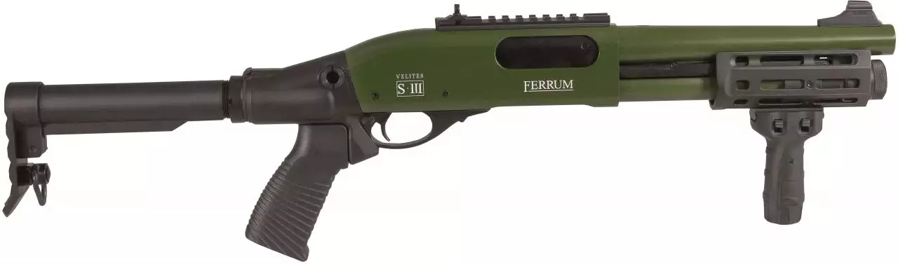Fusil à pompe airsoft VELITES FERRUM S-II - olive Olive- boutique