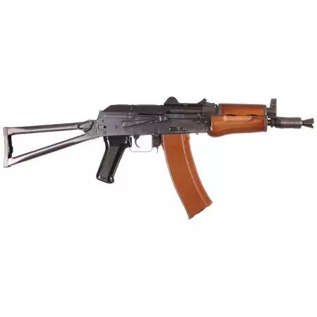 Fusil Kalashnikov AKS74U AEG EBB BRSS Bolt Cybergun - Bois
