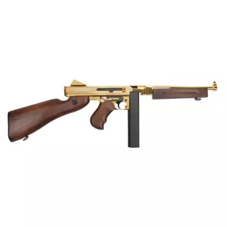 Fusil King Arms Thompson M1928 M1A1 Military  - Gold