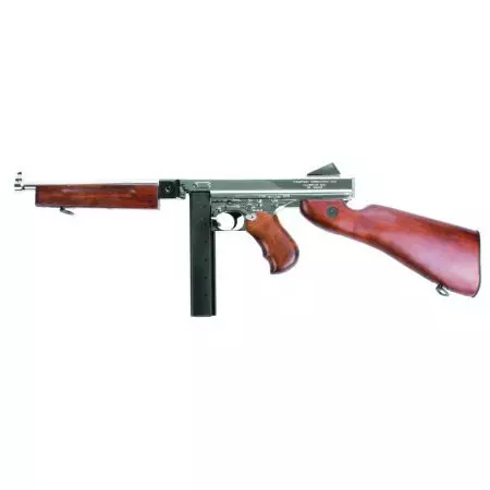Fusil King Arms Thompson M1928 M1A1 Military  - Silver