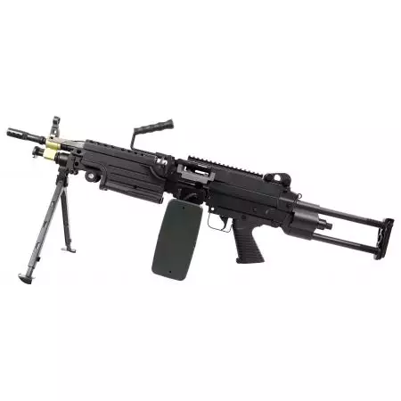 Fusil LMG Light Machine Gun M249 Para Court AEG Full Metal A&K - Noir