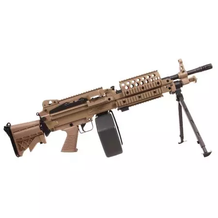 Fusil LMG Light Machine Gun MK46 AEG Full Metal Dark Earth - A&K