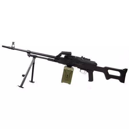 Fusil Mitrailleur LMG Type PKM AEG Full Metal A&K - Noir
