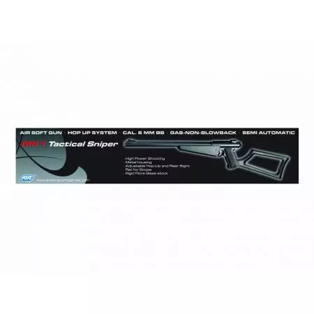 Fusil Sniper MK1 Tactical GAZ Kjworks - Noir