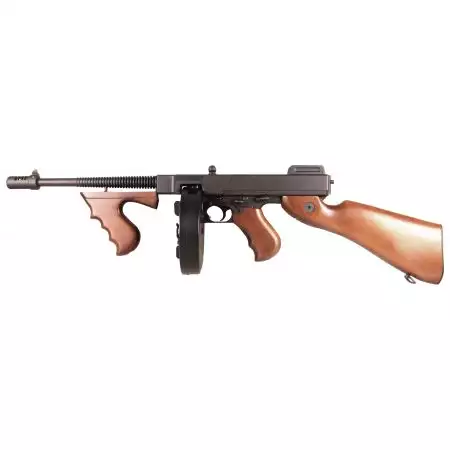 Fusil Thompson M1928 AEG Full Metal / Bois King Arms - Noir