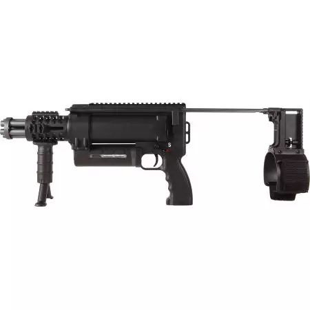 Fusil Vulcan Minigun WE-23 Mini AEG Well - Noir