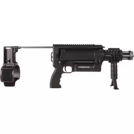 Fusil Vulcan Minigun WE-23 Mini AEG Well - Noir