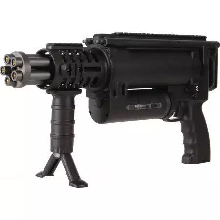 Fusil Vulcan Minigun WE-23 Mini AEG Well - Noir