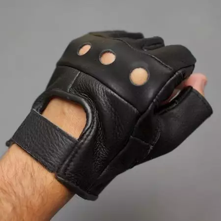 Gants Mitaine - Cuir - Miltec - Noir
