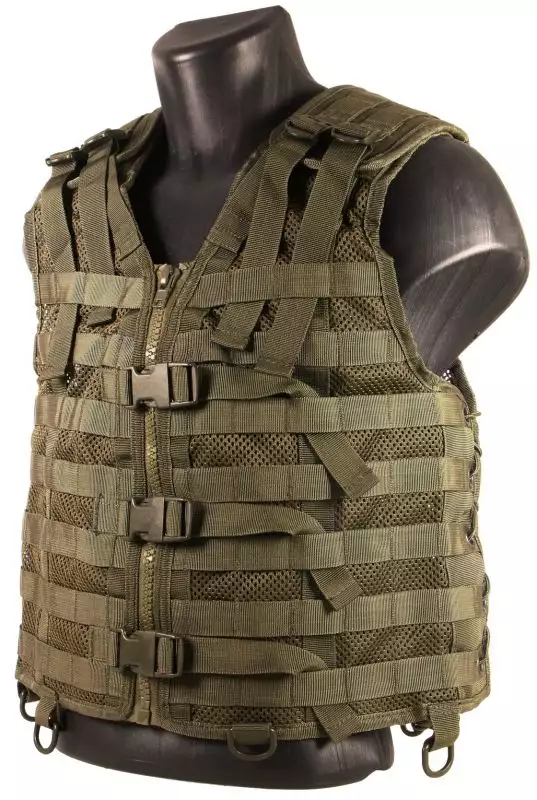 gilet tactique mil-tec cam Vegetato systeme molle avec ceinturon